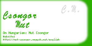 csongor mut business card